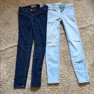 abercrombie kids bundle Blue Denim Jean Leggings